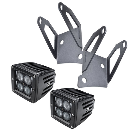 Oracle Lighting 2150-504 - ORACLE Jeep JK Single Mounting Pillar Brackets + Lights Combo