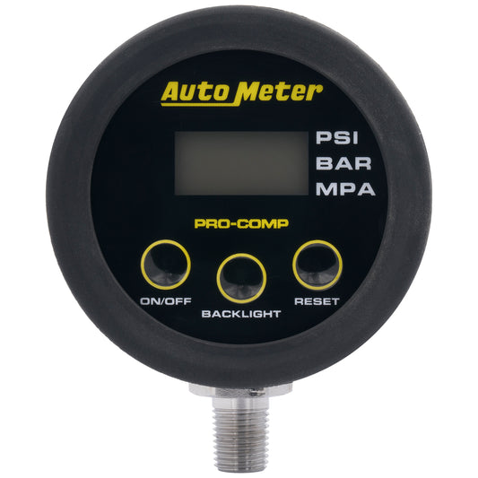 AutoMeter GAUGE HEAD ONLY TIRE PRESS 50 PSI / 3.45 BAR RACE DIGITAL BACKLIT W/ MEM PRO-COMP 2167