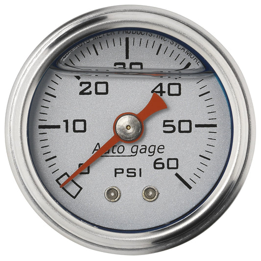 AutoMeter 1-1/2 in. PRESSURE 0-60 PSI SILVER 2179
