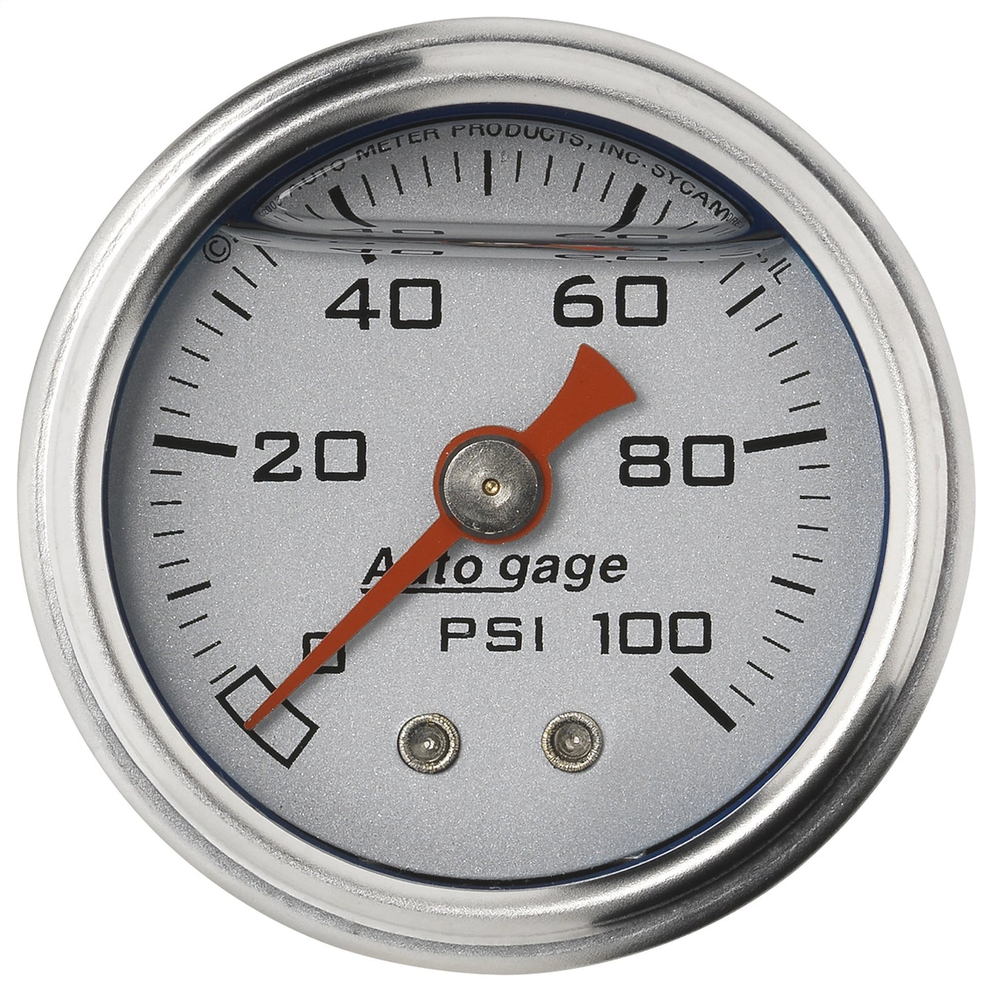 AutoMeter 1-1/2 in. PRESSURE 0-100 PSI SILVER 2180