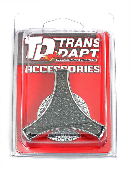 Trans-Dapt Performance Large Deluxe Air Cleaner Wing Nut; Fits 1/4 In.-20 And 5/16 In.-18 Studs - Black With Chrome 2186