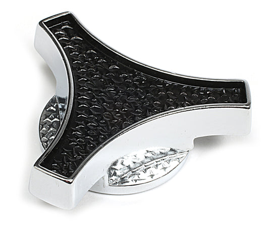 Trans-Dapt Performance Large Deluxe Air Cleaner Wing Nut; Fits 1/4 In.-20 And 5/16 In.-18 Studs - Black With Chrome 2186