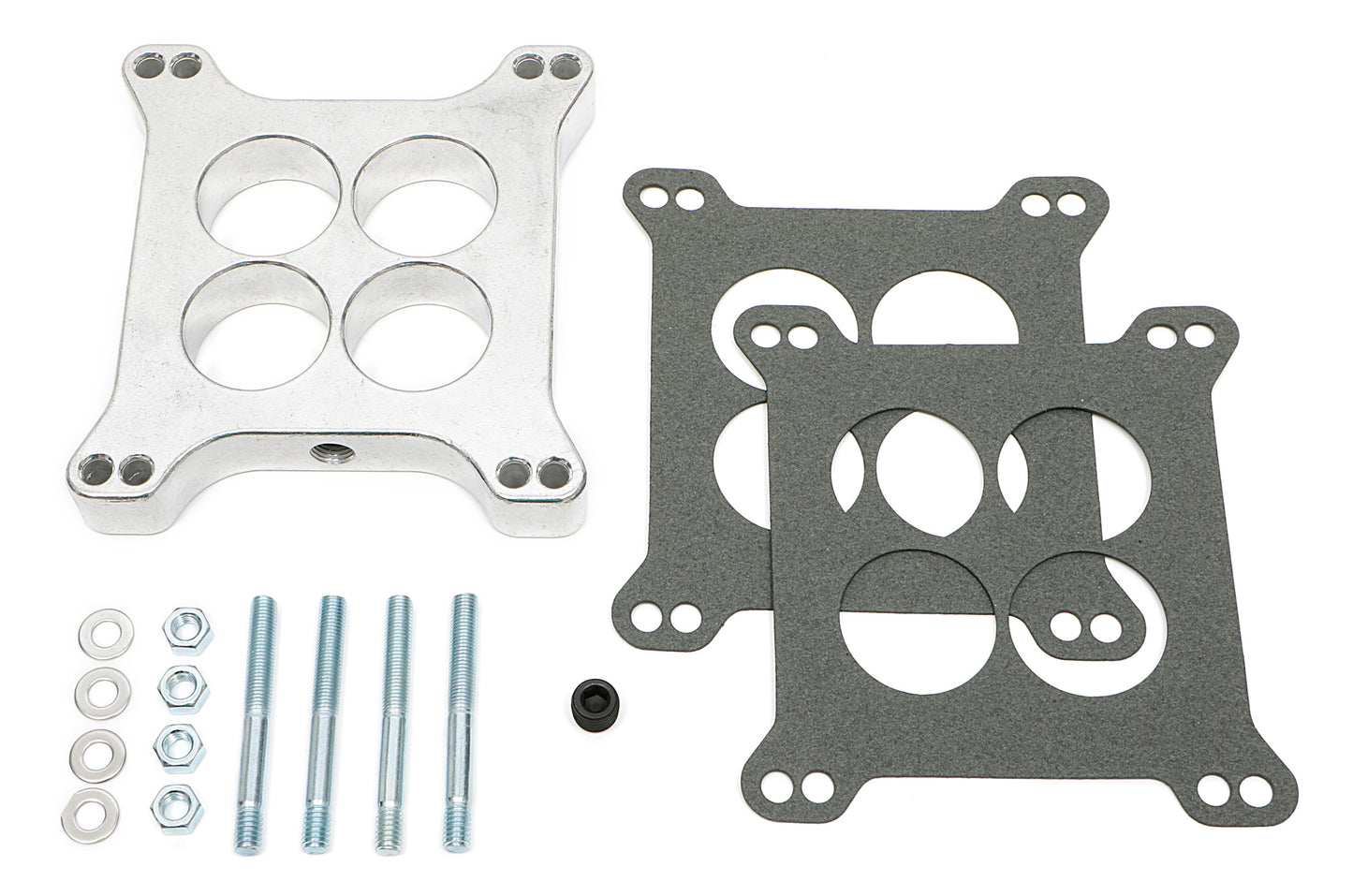 Trans-Dapt Performance 1 In. Tall Holley/Afb 4Bbl Spacer -Ported- Cast Carburetor Spacer- Aluminum Spacer 2187