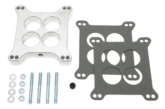 Trans-Dapt Performance 1 In. Tall Holley/Afb 4Bbl Spacer -Ported- Cast Carburetor Spacer- Aluminum Spacer 2187