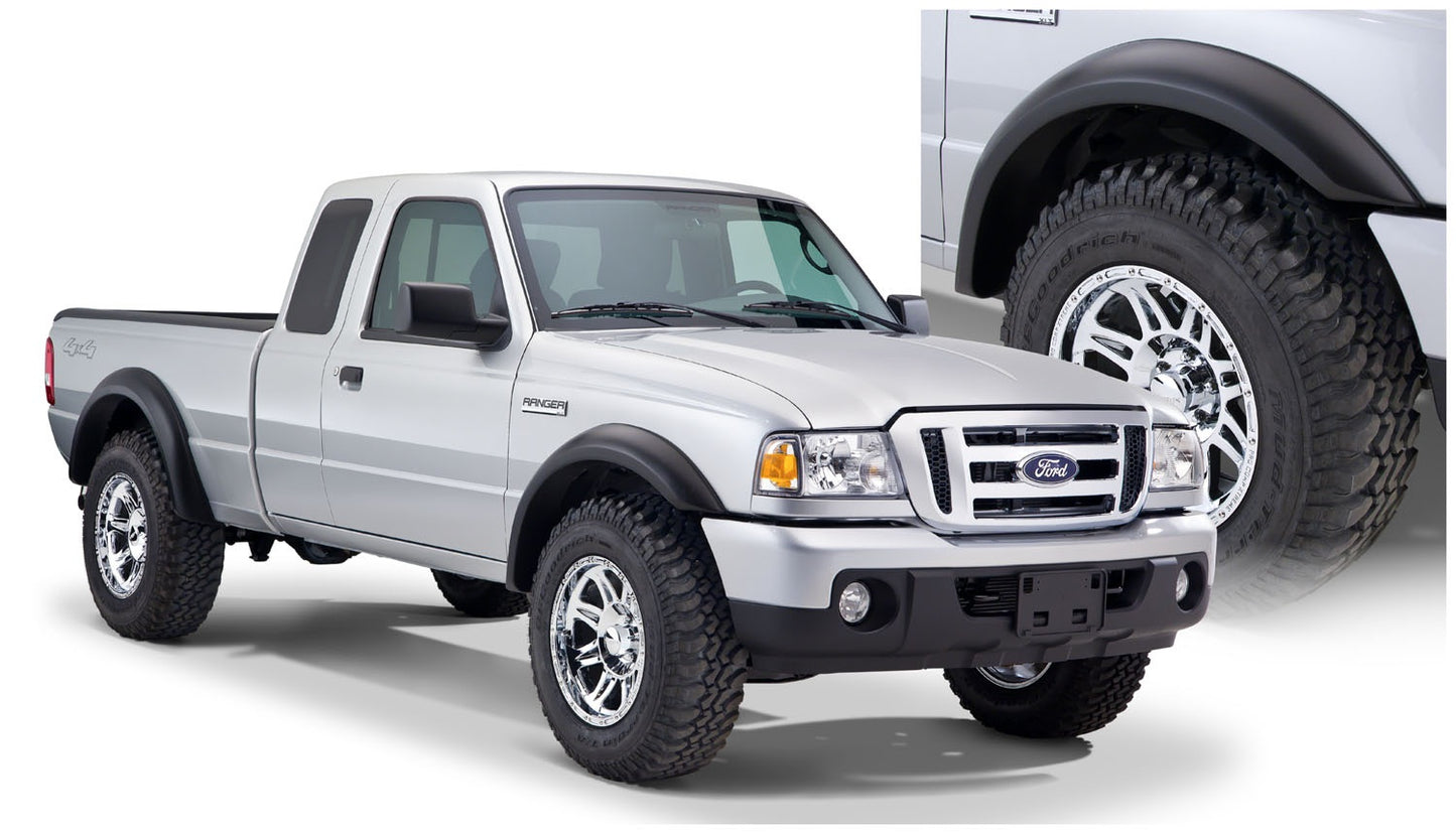 Bushwacker 21910-01 Black Extend-A-Fender Style Smooth Finish 4-Piece Fender Flare Set For 1993-2011 Ford Ranger