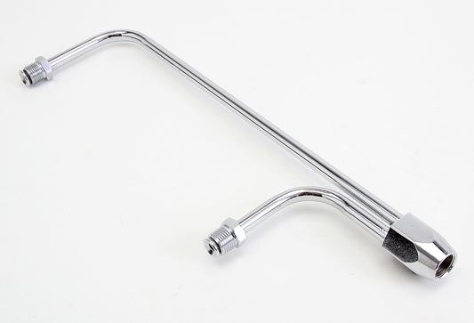 Trans-Dapt Performance Steel Fuel Lines; Dual Metering Blocks; 3/8 In. Diameter; 9-5/16 In. Centers; 1/8 In. Npt Threaded Port- Chrome 2193