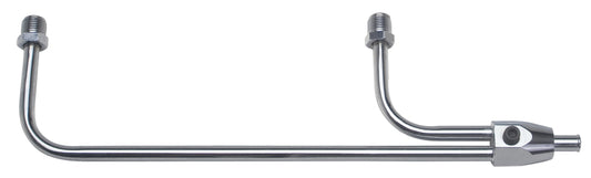Trans-Dapt Performance Steel Fuel Lines; Holley 3310; 3/8 In. Diameter; 8-21/32 In. Centers; 1/8 In. Npt Threaded Port- Chrome 2198