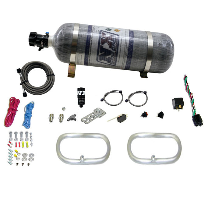 Nitrous Express DUAL NTERCOOLER RING SYSTEM (2 - 6 X 6 RINGS) WITH COMPOSITE BOTTLE NX-22200-12