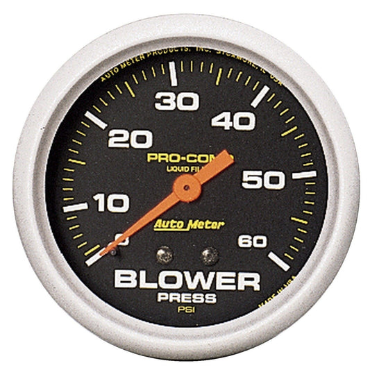 AutoMeter 2-5/8 in. BLOWER PRESSURE 0-60 PSI W/ MEMORY LIQUID FILLED PRO-COMP 5403