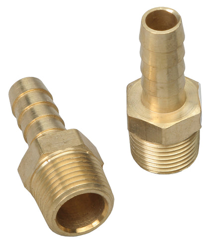 Trans-Dapt Performance Straight Fuel Hose Fittings (Pr); 3/8 In. Npt To 3/8 In. I.D.- Brass 2270