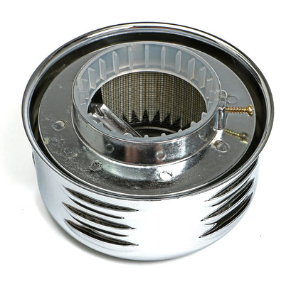 Trans-Dapt Performance Louvered Style Air Cleaner; 4-5/8 In. Diameter; 2-1/16 In. Or 2-5/8 In. Neck- Chrome 2339