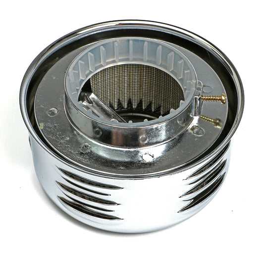Trans-Dapt Performance Louvered Style Air Cleaner; 4-5/8 In. Diameter; 2-1/16 In. Or 2-5/8 In. Neck- Chrome 2339