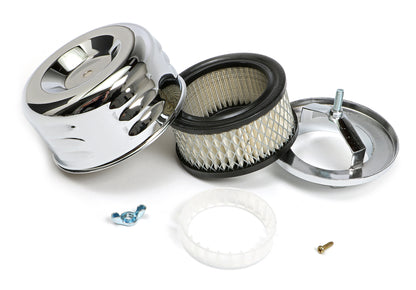 Trans-Dapt Performance Louvered Style Air Cleaner; 4-5/8 In. Diameter; 2-1/16 In. Or 2-5/8 In. Neck- Chrome 2339
