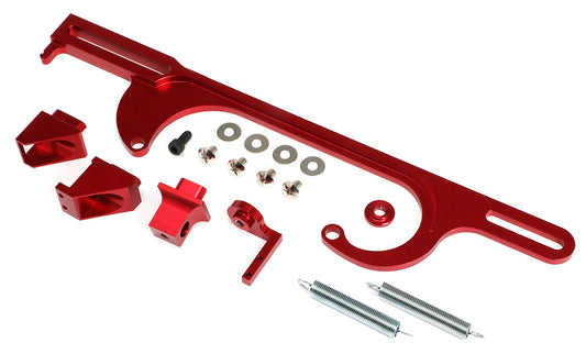 Trans-Dapt Performance Throttle Brackets Billet Anodized Red 4500 Carb 2341