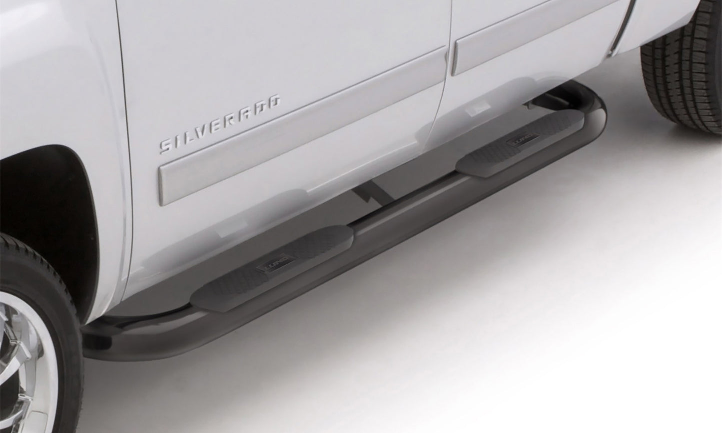 Lund 23474783 Black Steel 4 Inch Oval Bent Nerf Bars For 2019-2022 Ram 1500 Classic 2009-2018 Ram 1500 Extended Cab