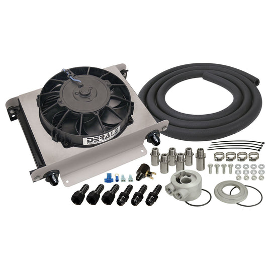 Derale 25 Row Hyper-Cool Remote Engine Oil Cooler Kit, -8AN 15660