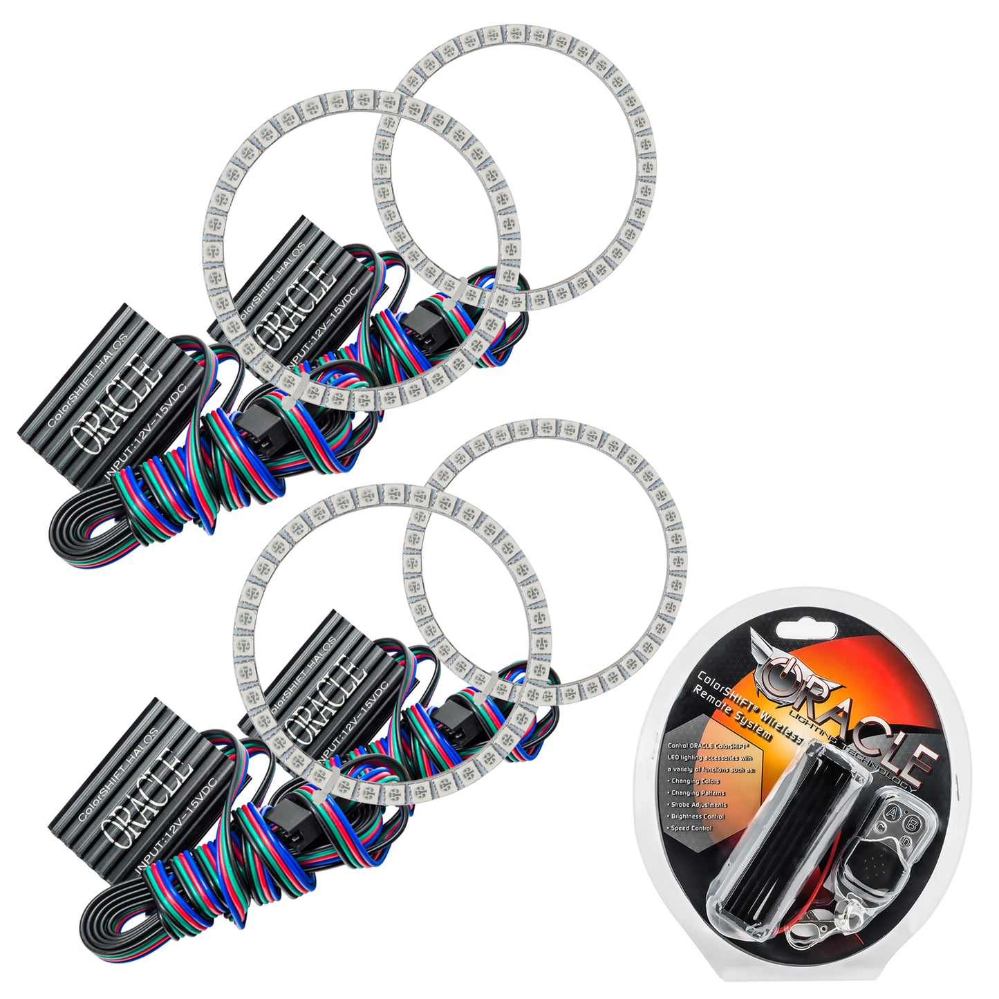 Oracle Lighting 2380-330 - Nissan 370 Z 2009-2017 ORACLE ColorSHIFT Dual Halo Kit