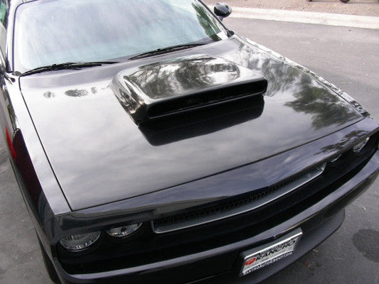 Dodge Challenger Super Stock Carbon Fiber Hood Carbon Fiber Outer Piece With Fiberglass Inner Piece