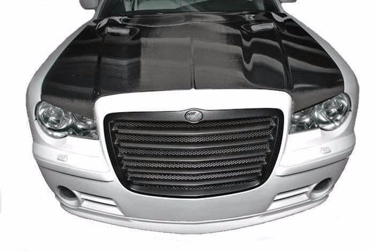 Chrysler 300 Hood Challenger Style 2005-2010 Carbon Fiber Outer Piece With Fiberglass Inner Piece