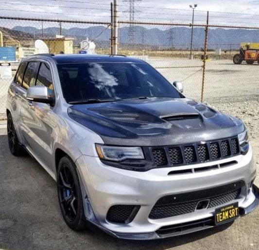 Sniper Hood Wk2 Jeep Grand Cherokee 2011-2021 Carbon Fiber Outer Piece With Carbon Fiber Inner Piece