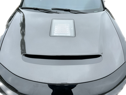 Blackops 240.1036-JTGJ Dodge Charger Demon Hood 2015-2022 Carbon Fiber Outer Piece With Fiberglass Inner Piece