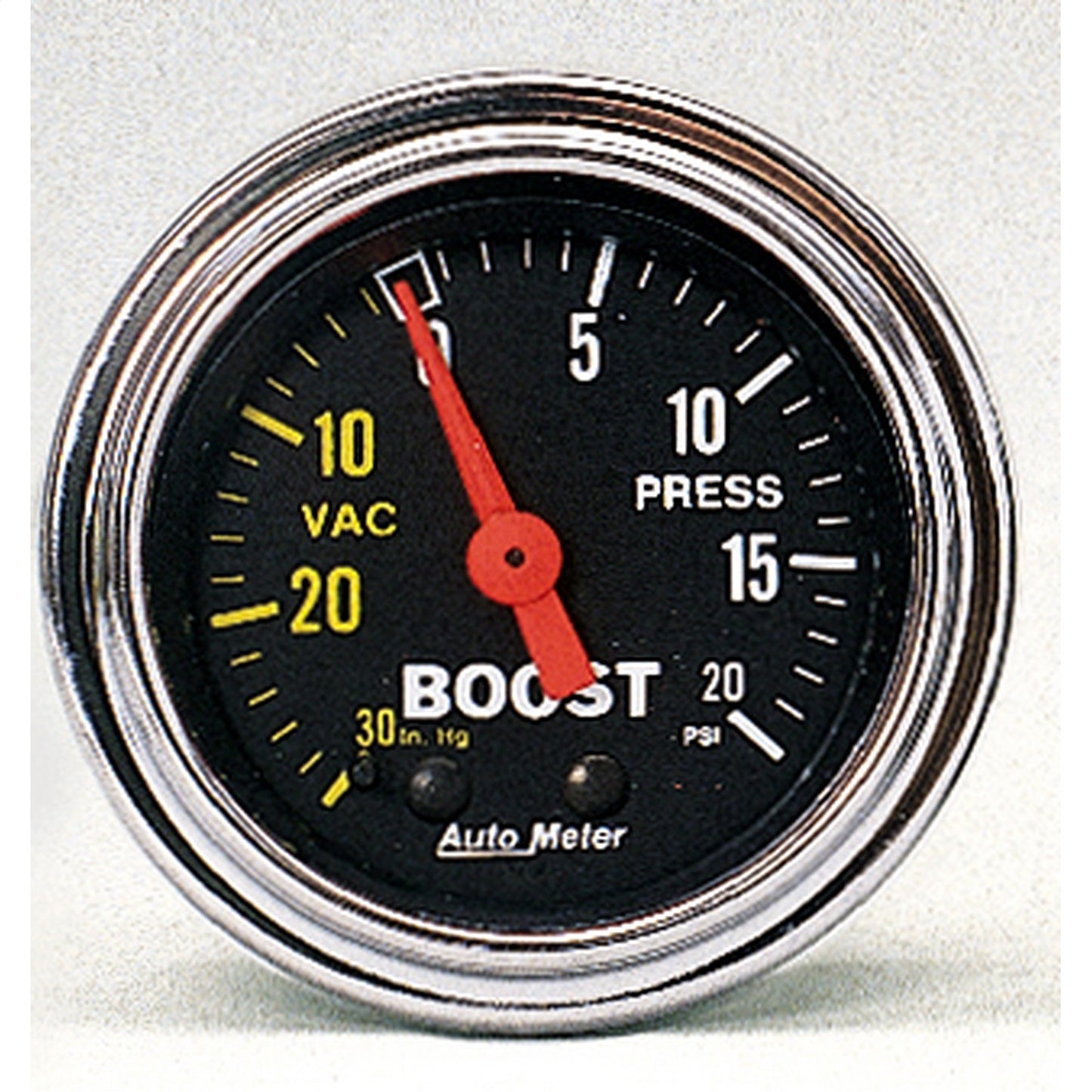 AutoMeter 2-1/16 in. BOOST/VACUUM 30 IN HG/20 PSI TRADITIONAL CHROME 2401