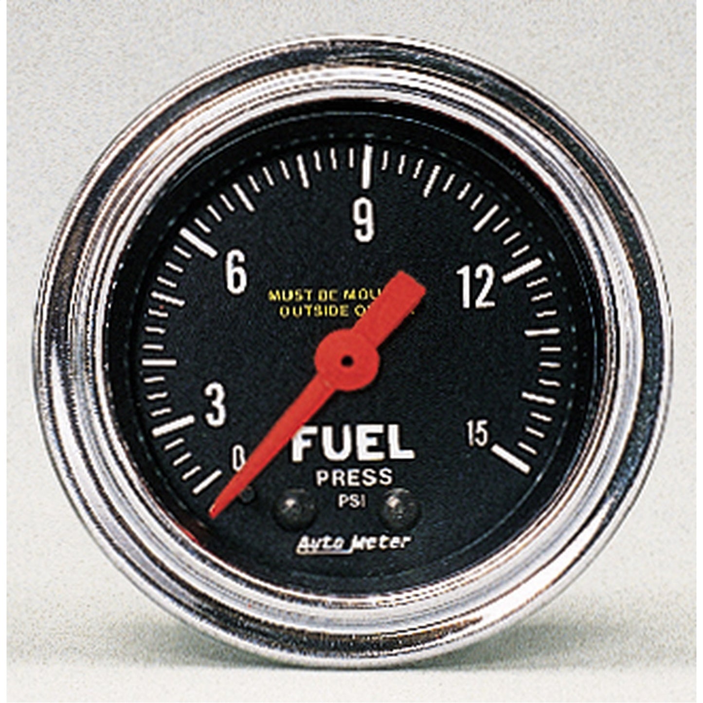 AutoMeter 2-1/16 in. FUEL PRESSURE 0-15 PSI TRADITIONAL CHROME 2411