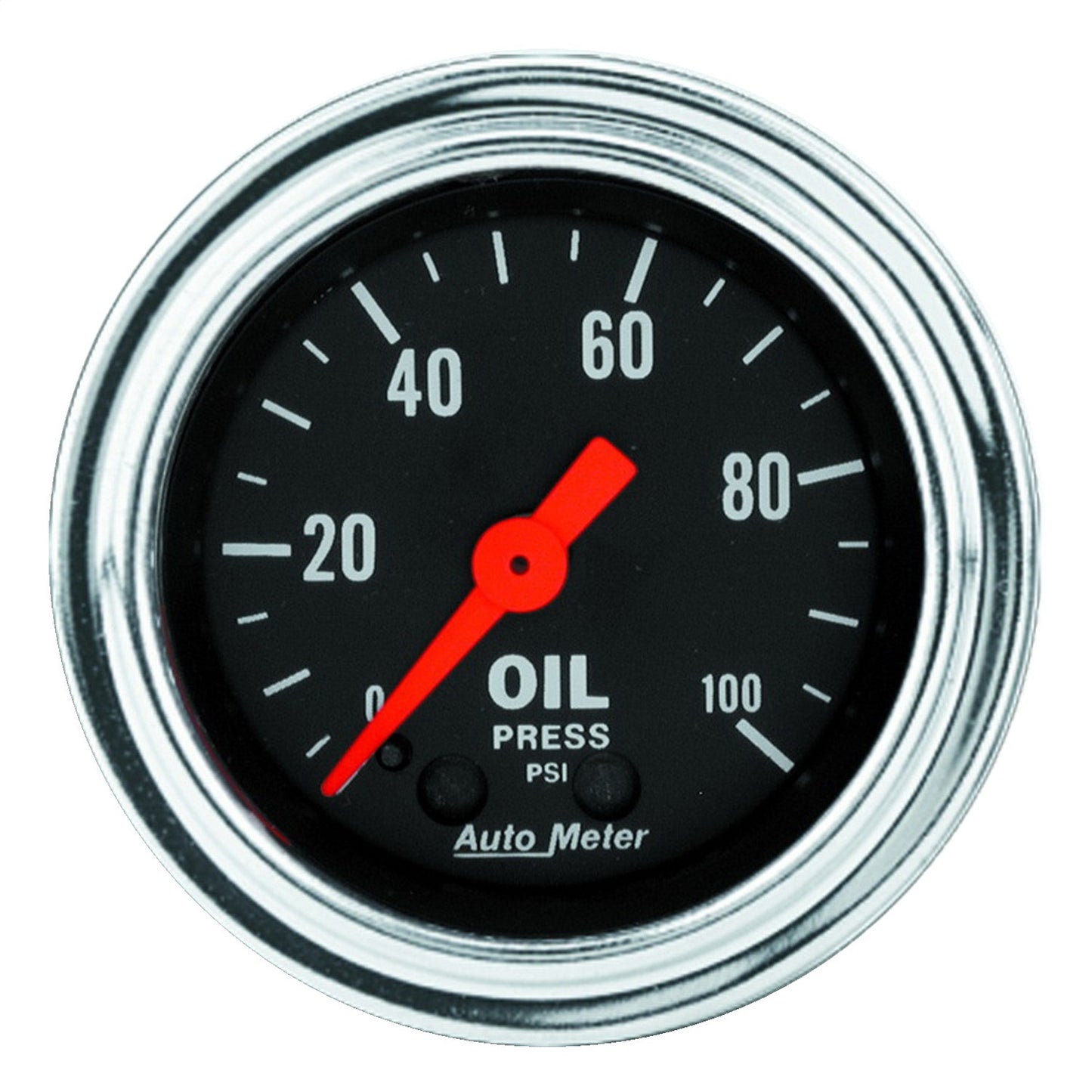 AutoMeter 2-1/16 in. OIL PRESSURE 0-100 PSI TRADITIONAL CHROME 2421