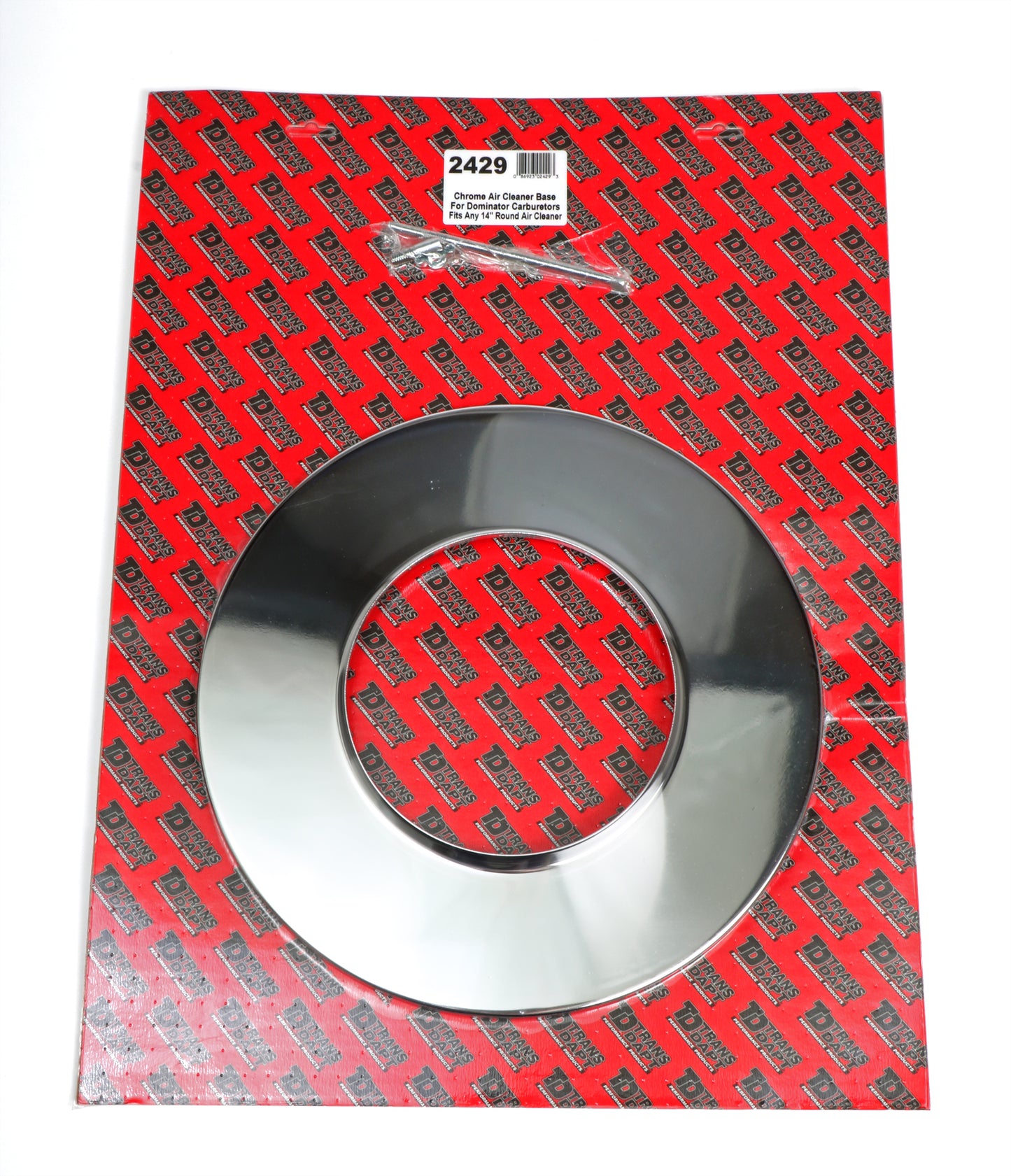 Trans-Dapt Performance Dominator Air Cleaner Base; 14 In. Diameter; 7-15/16 In. Neck- Chrome 2429