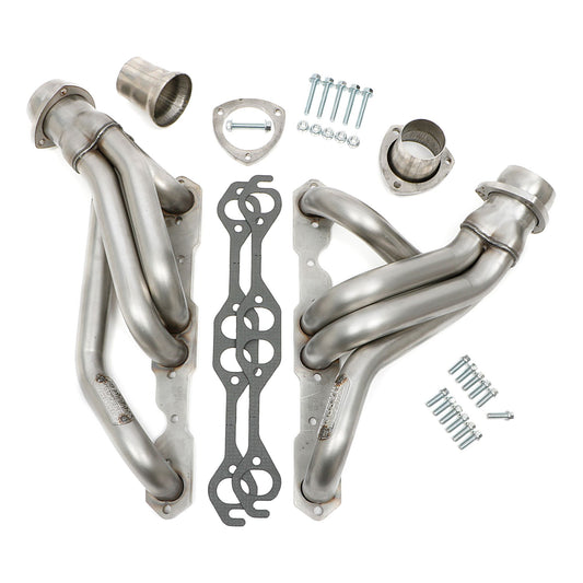 Hedman Hedders 67-87 C10/C20 TRUCKS AND SUVS WITH SB CHEVY; UNCOATED 304 STAINLESS STEEL HEADERS; 1-5/8 IN. TUBE DIA.; 3 IN. COLL.; MID-LENGTH DESIGN 62010