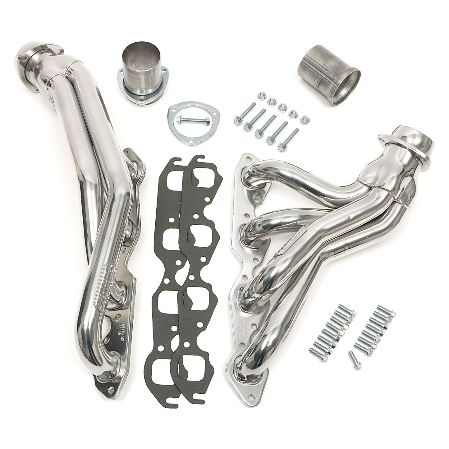 Hedman Hedders STANDARD HTC COATED HEADERS; 67-87 CHEVY C10/C20 WITH BB CHEVY; 1-3/4 IN. TUBE DIA; SQUARE PORT; 3 IN. COLL.; MID-LENGTH DESIGN 69176