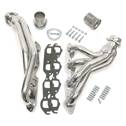 Hedman Hedders STANDARD HTC COATED HEADERS; 67-87 CHEVY C10/C20 WITH BB CHEVY; 1-3/4 IN. TUBE DIA; SQUARE PORT; 3 IN. COLL.; MID-LENGTH DESIGN 69176