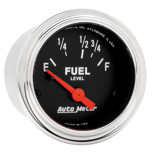 AutoMeter 2-1/16 in. FUEL LEVEL 73-10 O TRAD. CHROME 2515