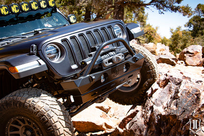 ICON Impact Series Offroad Armor 18-UP JEEP JL / 20-UP JT PRO SERIES FRONT BUMPER W/ BAR 25164