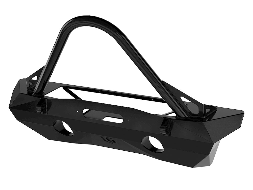 ICON Impact Series Offroad Armor 07-18 JK PRO SERIES FRONT BUMPER REC WINCH MNT W/ STINGER 25242