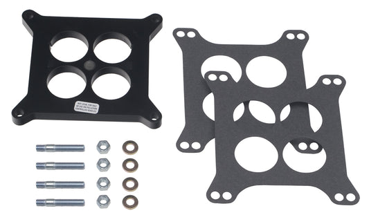 Trans-Dapt Performance 1/2 In. Holley 4Bbl Square Bore- Plastic Phenolic Swirl-Torque Spacer 2528