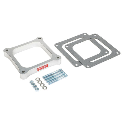 HAMBURGER'S PERFORMANCE PRODUCTS OPEN PLENUM CARBURETOR SPACER- HOLLEY DOMINATOR; 1 IN. TALL- BILLET ALUMINUM 3203