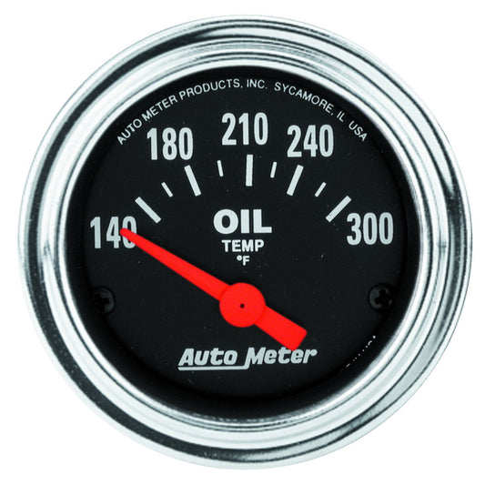 AutoMeter 2-1/16 in. OIL TEMPERATURE 140-300 Fahrenheit TRADITIONAL CHROME 2543