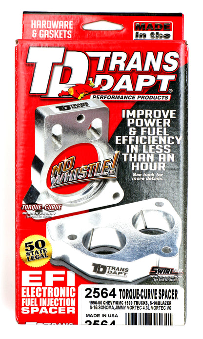 Trans-Dapt Performance 1996-2006 Chevrolet/Gmc Trucks S10 And Blazer S15 And Jimmy Sonoma With 4.3L- Torque-Curve Mpfi Spacer 2564