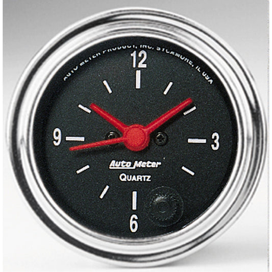 AutoMeter 2-1/16 in. CLOCK 12 HOUR TRADITIONAL CHROME 2585