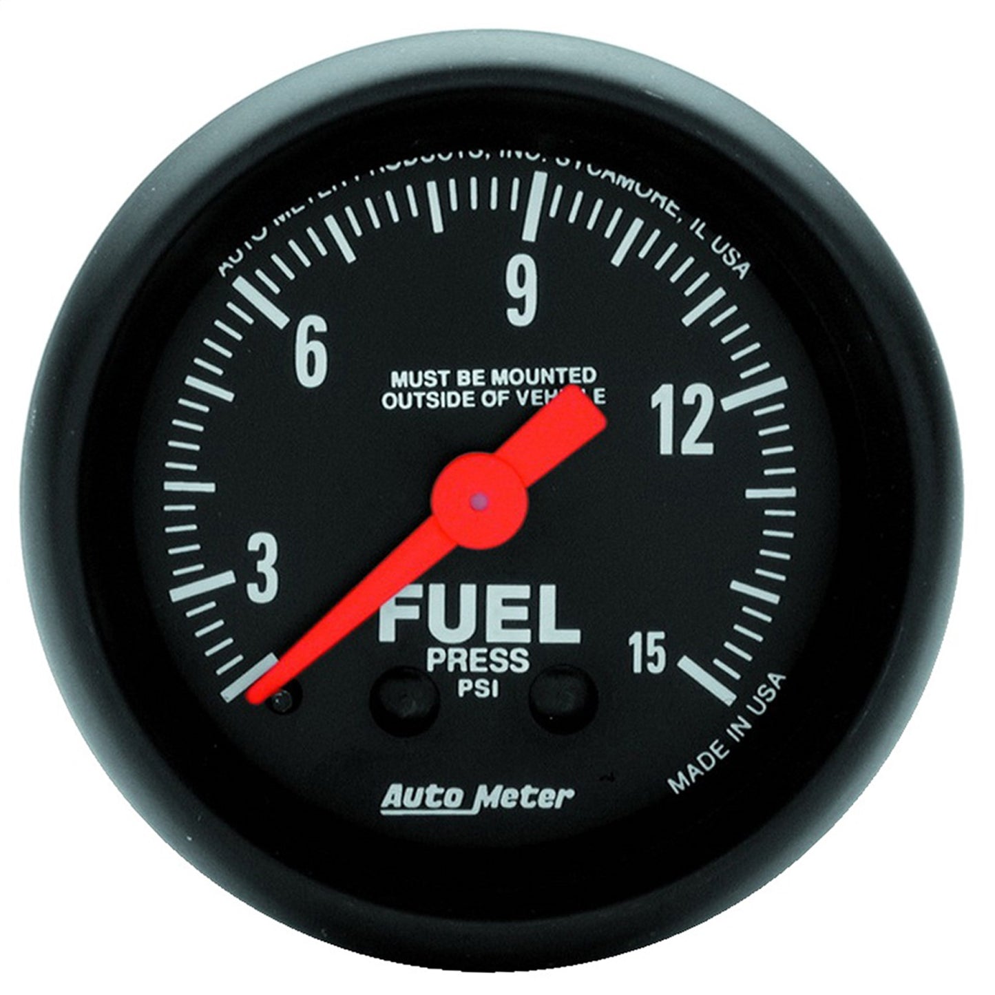AutoMeter 2-1/16 in. FUEL PRESSURE 0-15 PSI Z-SERIES 2603