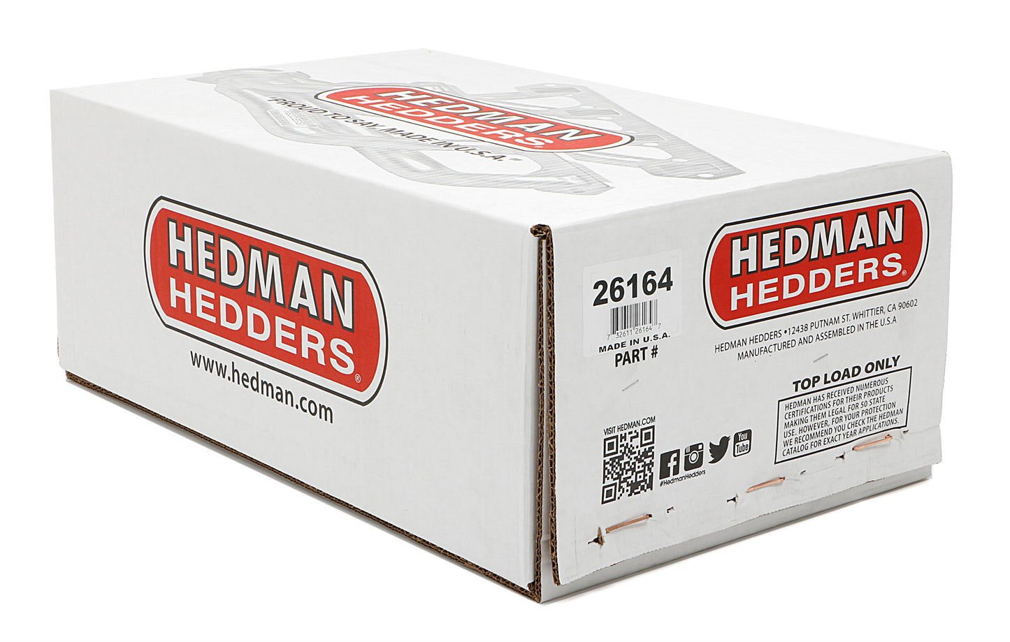 Hedman Hedders BLOCK HUGGER HEADERS; PONTIAC 326-455; 1-5/8 IN. TO 1-3/4 IN. STEPPED TUBES; HTC CERAMIC COATED 26164