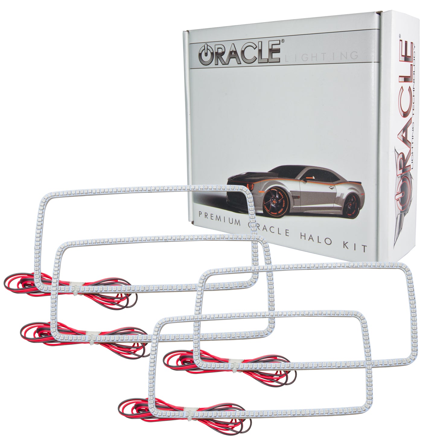 Oracle Lighting 2629-001 - GMC Sierra 2007-2013 ORACLE LED Halo Kit (New Square Ring Design)