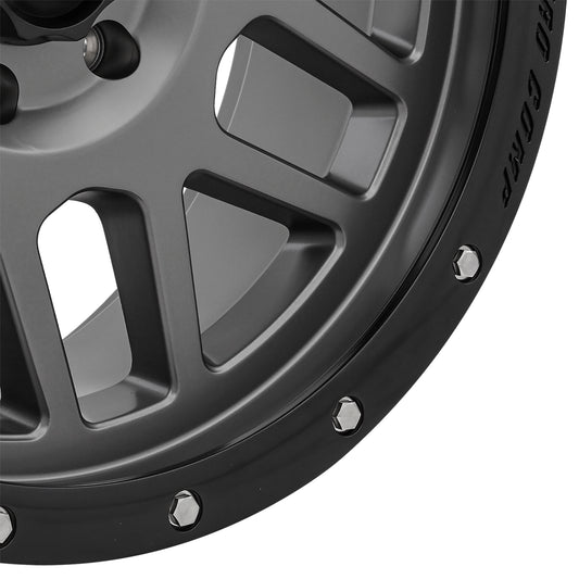Pro Comp Wheels Vertigo Matte Graphite 20x9 6x135 4.5BS Offset -12mm Cap P/N 5040556000 2640-293645