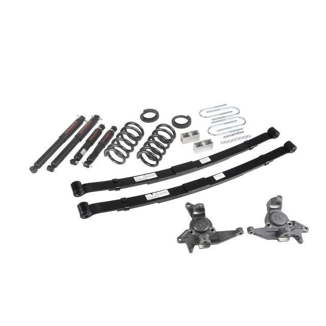 BELLTECH 628ND LOWERING KITS Front And Rear Complete Kit W/ Nitro Drop 2 Shocks 1998-2003 Chevrolet Blazer/Jimmy 6 cyl. (except Extreme) 4 in. or 5 in. F/5 in. R drop W/ Nitro Drop II Shocks