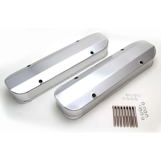 HAMBURGER'S PERFORMANCE PRODUCTS FABRICATED ALUMINUM VALVE COVERS BRUSHED PONTIAC NO HOLE 1026