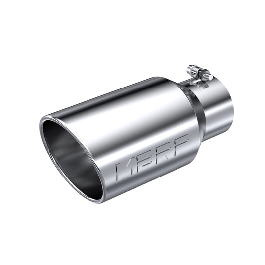 MBRP Exhaust Tip; 6in. O.D. Angled Rolled End 4in. inlet 12in. length; T304 T5073