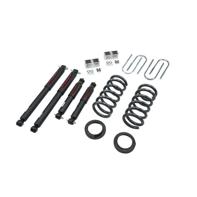 BELLTECH 777ND LOWERING KITS Front And Rear Complete Kit W/ Nitro Drop 2 Shocks 1996-2003 Isuzu Hombre 6 cyl. (2WD) 2 in. or 3 in. F/2 in. R drop W/ Nitro Drop II Shocks