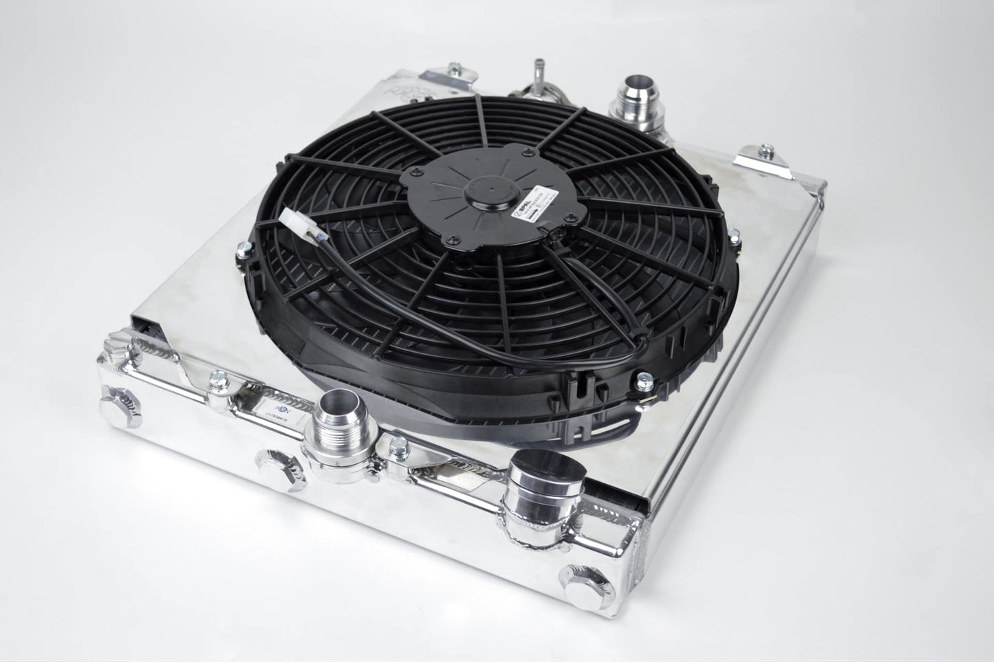 CSF Cooling Racing Universal Half Radiator - Evo 7/8/9 / 92-00 Civic - W/ SPAL Fan & Shroud 2858X