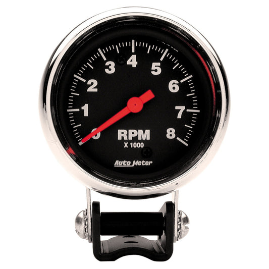 AutoMeter 2-5/8 in. PEDESTAL TACHOMETER 0-8000 RPM TRADITIONAL CHROME 2893